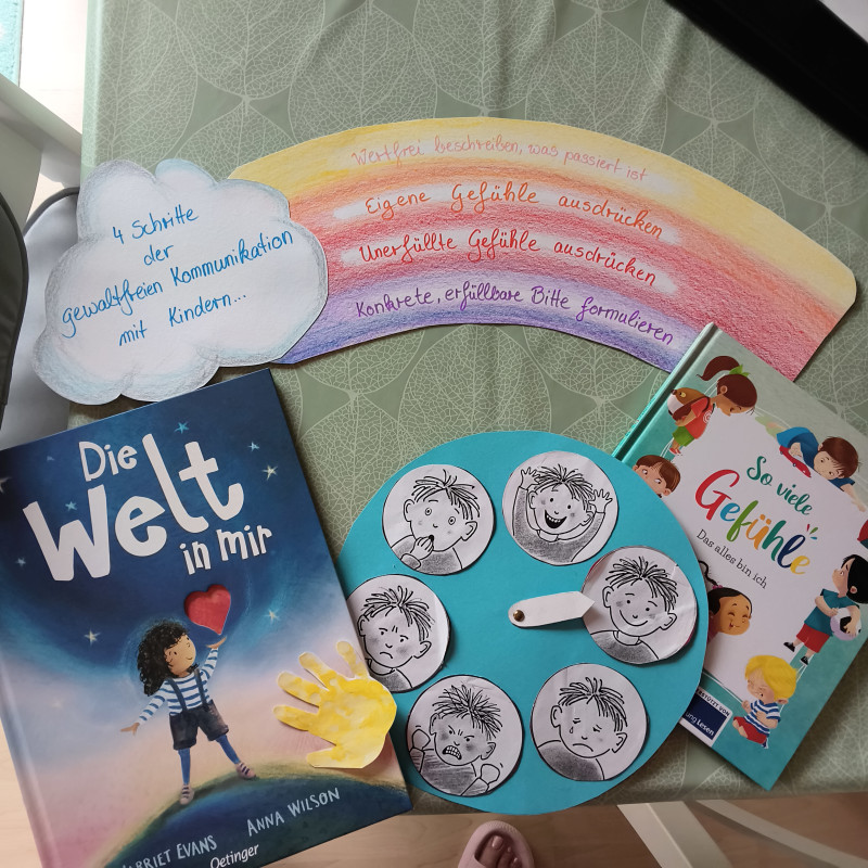 Ein großes Thema meiner Kinder sind Gefühle wahrzunehmen und den Umgang damit zu lernen.