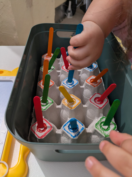 selbstgebasteltes Montessorispiel